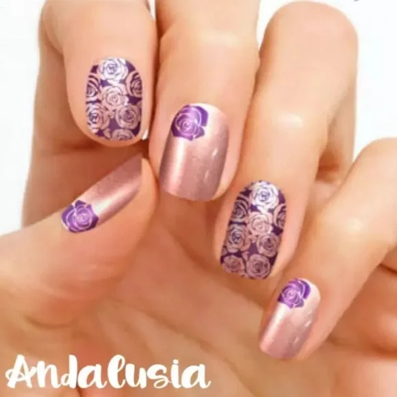 *Retired* Color Street: Andalusia | Rose Gold Pink Purple Floral Romantic Spring - Picture 8 of 8